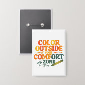 Farbe jenseits deiner Komfortzone Button (Vorderseite/Rückseite)