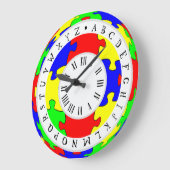 Farbe Jigsaw, römische Zahlen und englische Alphab Große Wanduhr (Winkel)