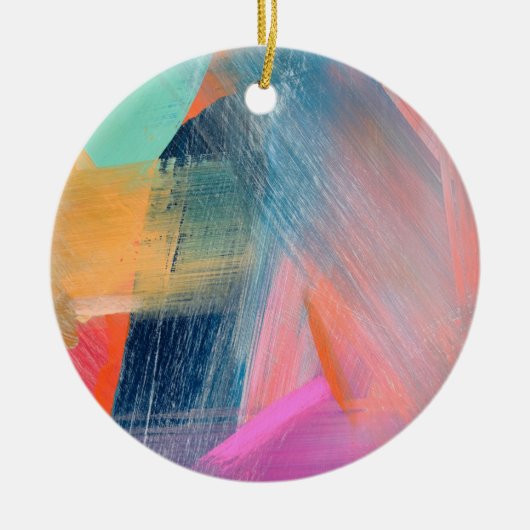 Farbe Kariert Keramik Ornament (Vorne)