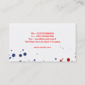 Farbe lässt Visitenkarte fallen (Rückseite)