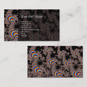 Farbe laufen gelassen - Fraktal-Kunst Visitenkarte (Vorne/Hinten)