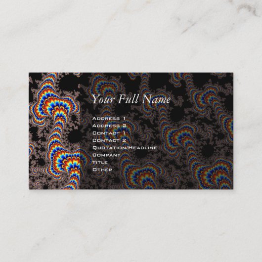 Farbe laufen gelassen - Fraktal-Kunst Visitenkarte (Vorderseite)