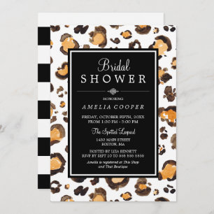 Farbe Leopard   Brautparty Einladung