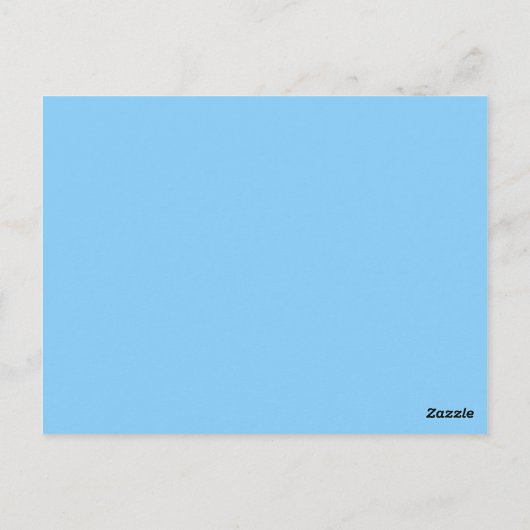 Farbe Licht Blau Postkarte (Rückseite)
