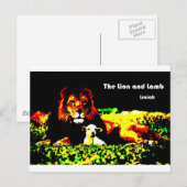 Farbe Löwen und Lamm Postkarte (Vorne/Hinten)