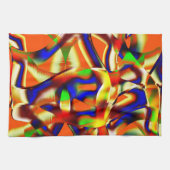 Farbe majestätisch, blau und orange gekämpft geschirrtuch (Horizontal)