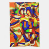 Farbe majestätisch, blau und orange gekämpft geschirrtuch (Vertikal)