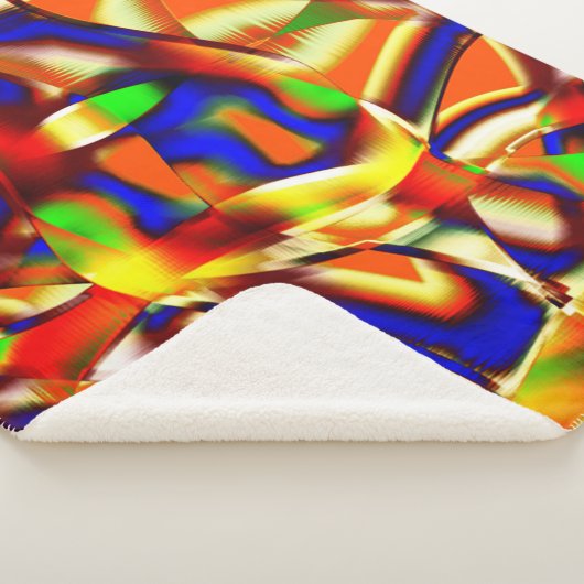 Farbe majestätisch, blau und orange gekämpft sherpadecke (3/4)