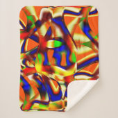 Farbe majestätisch, blau und orange gekämpft sherpadecke (Vorderseite)