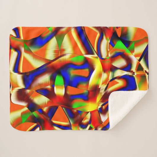 Farbe majestätisch, blau und orange gekämpft sherpadecke (Vorderseite (Horizontal))