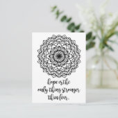 Farbe! Mandala Inspiration Postcard Postkarte (Stehend Vorderseite)