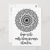 Farbe! Mandala Inspiration Postcard Postkarte (Vorne/Hinten)