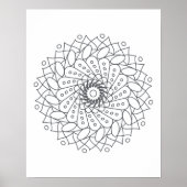 Farbe: Mandala Mauer Art Poster (Vorne)