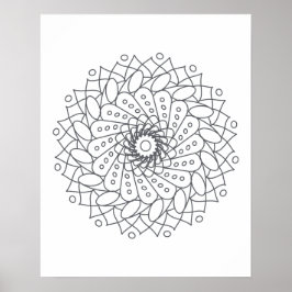 Farbe: Mandala Mauer Art Poster