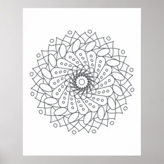 Farbe: Mandala Mauer Art Poster