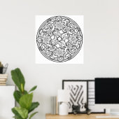Farbe Mandala Poster Paisley Sea Creative (Heimbüro)