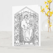 Farbe Mary und Grußkarte Karte (Gelbe Blume)