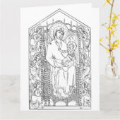 Farbe Mary und Grußkarte Karte (Gelbe Blume)