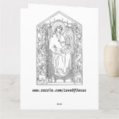 Farbe Mary und Grußkarte Karte (Rückseite)