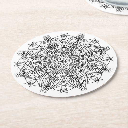 Farbe me Mandala Blume Untersetzer (Angewinkelt)