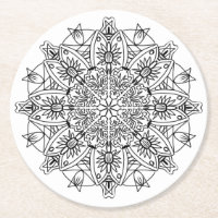 Farbe me Mandala Blume Untersetzer