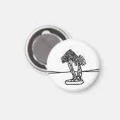 FARBE ME PALM BONSAI MAGNET (Vorderseite/Rückseite)