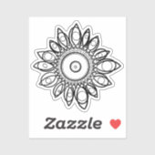 FARBE ME PEACOCK MANDALA AUFKLEBER (Blatt)