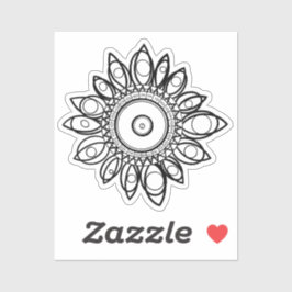 FARBE ME PEACOCK MANDALA AUFKLEBER