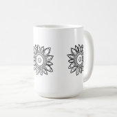 FARBE ME PEACOCK MANDALA KAFFEETASSE (VorderseiteRechts)