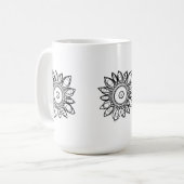 FARBE ME PEACOCK MANDALA KAFFEETASSE (Vorderseite Links)