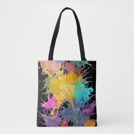 Farbe mein Leben Splash + Ihr Backgr. Ideen Tasche (Vorderseite)