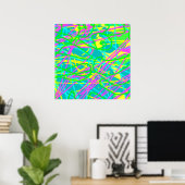 Färbe meine Träume Kritzelmuster Expressive Kunst Poster (Heimbüro)