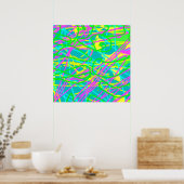 Färbe meine Träume Kritzelmuster Expressive Kunst Poster (Küche)