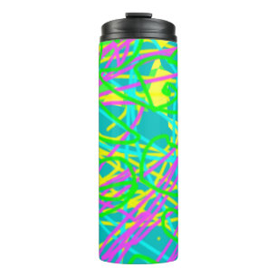 Färbe meine Träume Kritzelmuster Expressive Kunst Thermosbecher