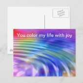 Farbe meiner Lebenswelt mit Freude Postkarte (Vorne/Hinten)