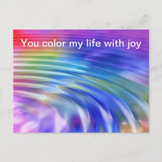 Farbe meiner Lebenswelt mit Freude Postkarte (Vorderseite)