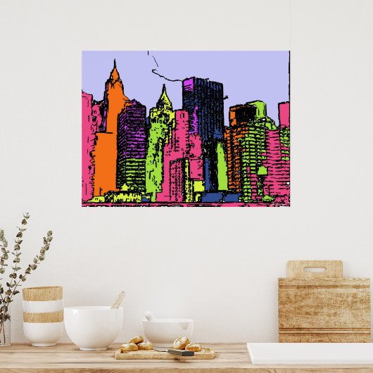 Farbe meiner Stadt Poster (Küche)