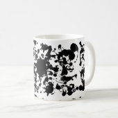 Farbe meines Lebens / Farbklekse | Schwarze Tinte Kaffeetasse (VorderseiteRechts)