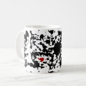 Farbe meines Lebens / Farbklekse | Schwarze Tinte Kaffeetasse (Vorderseite Links)