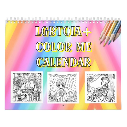 Färbe mich | LGBTQIA+ Malvorlagen Kalender (Titelbild)
