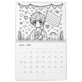 Färbe mich | LGBTQIA+ Malvorlagen Kalender (Mär 2027)