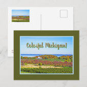 FARBE MICHIGAN (AUTUMNFARBEN) POSTKARTE (Vorne/Hinten)