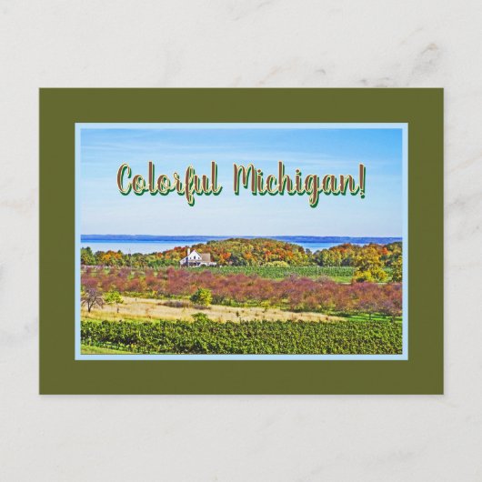 FARBE MICHIGAN (AUTUMNFARBEN) POSTKARTE (Vorderseite)