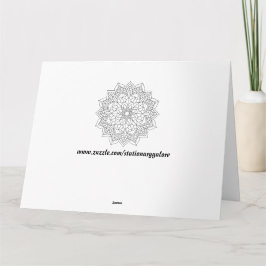 Farbe mir Blume Grußkarte übergroß Karte (Rückseite)