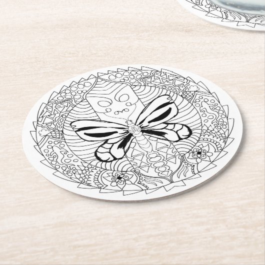 Farbe mir Natur Schmetterling Untersetzer (Angewinkelt)