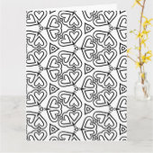 Farbe mir Schmetterlingsherzen Grußkarte Karte (Gelbe Blume)