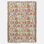 Farbe mit Blumen und Eule Decke (Vorderseite Vertikal)