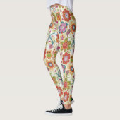 Farbe mit Blumen und Eule Leggings (Links)