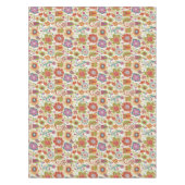 Farbe mit Blumen und Eule Tischdecke (Vorderseite)