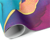Farbe mit goldenem Sprinkmuster Geschenkpapier (Rolleneckpunkt)